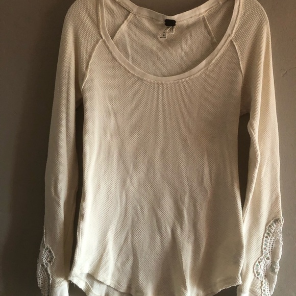 Free People Cuffed Thermal Lg Cream - Picture 2 of 5